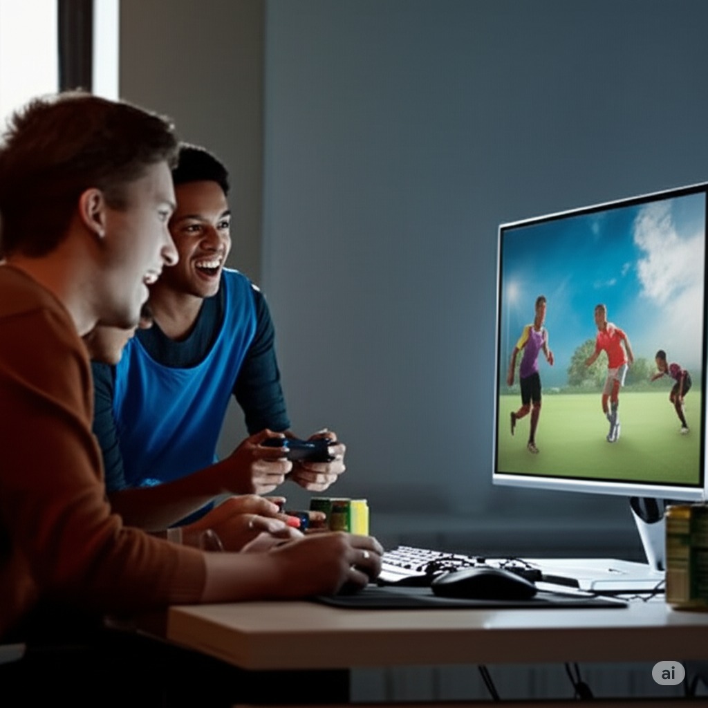 友人とのゲーム大会のイメージ