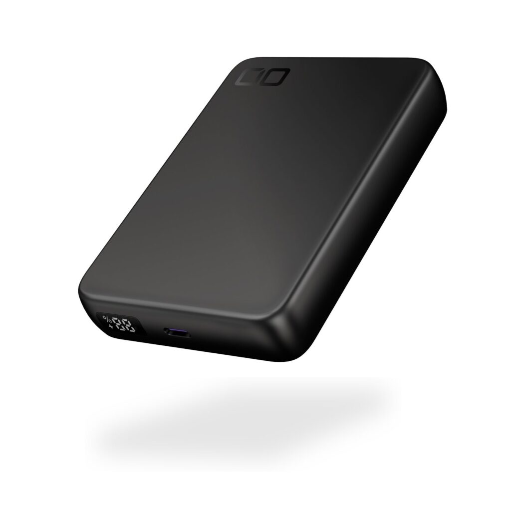 前面の数値式残量表示が見える黒いCIO SMARTCOBY SLIM II Wireless2.2 Pro SS10K